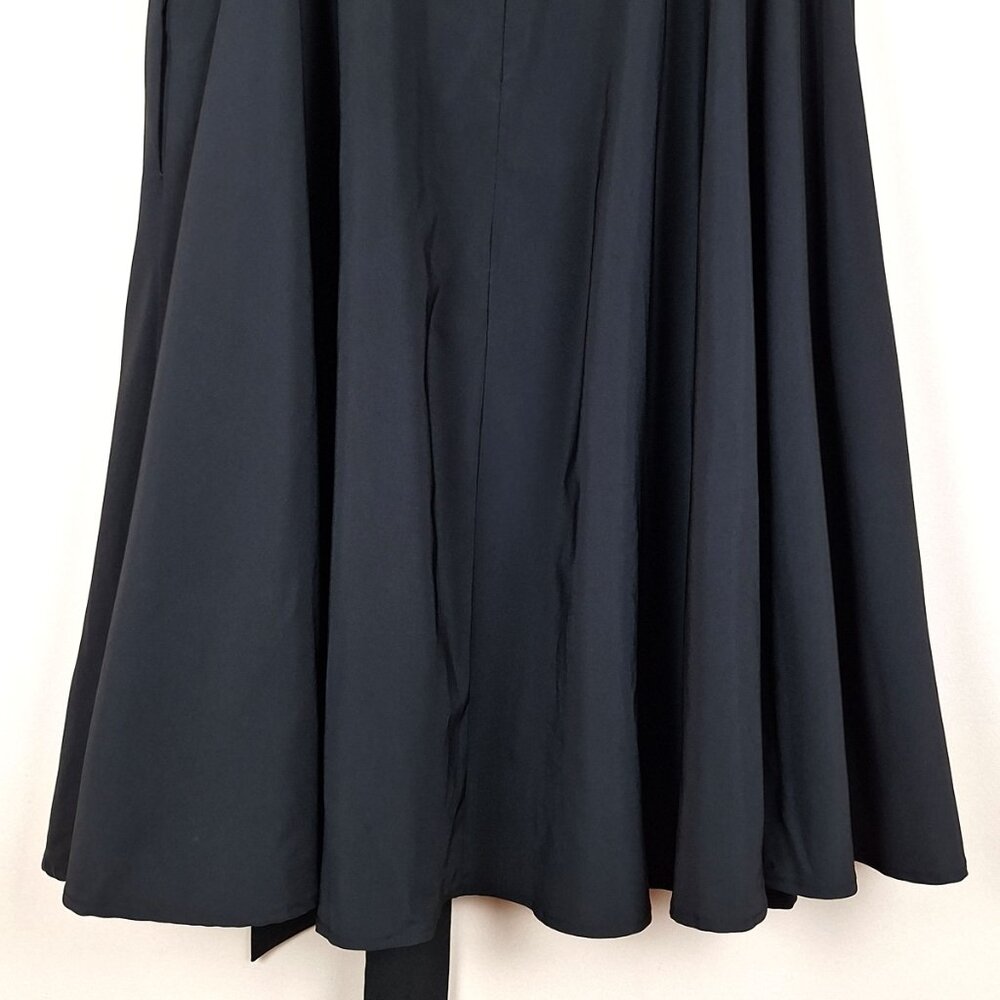 Bell Pogue Flow Swing Skirt Size 2XL. Black High Waist Tie Sash Goth Party City - Picture 7 of 11